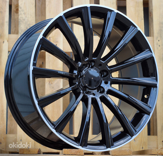 R19x9.5  5X112  ET  36  66.6  B1048  (FBX125)  Black+Polished Lip (BLPL)  For MER  (Z6)  (HYBRID FORGED)