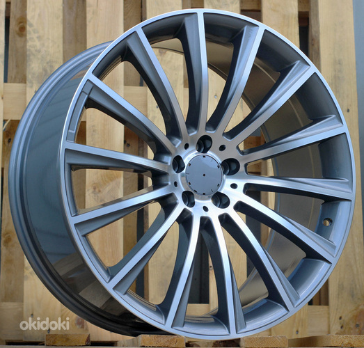 R19x8.5  5X112  ET  38  66.6  B1048  Grey Polished (MG)  For MER  (P)  (Rear+Front)