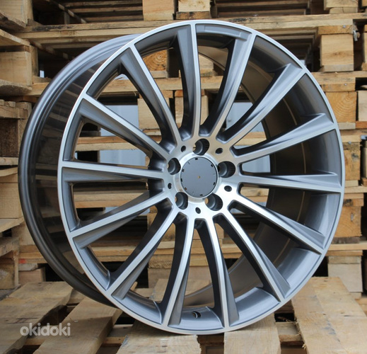 R18x9.5  5X112  ET  35  66.6  B1048  Grey Polished (MG)  For MER  (P2)  (Rear+Front)