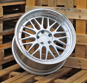 R19x8.5  5X112  ET  35  66.5  B1032  Silver+Polished Lip (SP)  For RACIN  (P1)  (Rear+Front  Style BBS) (1 foto / 1)