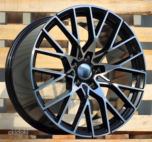 R19x8  5X120  ET  38  72.6  A5479  (BK5441)  Black Polished (MB)  For BMW  (K2)  (Rear+Front)