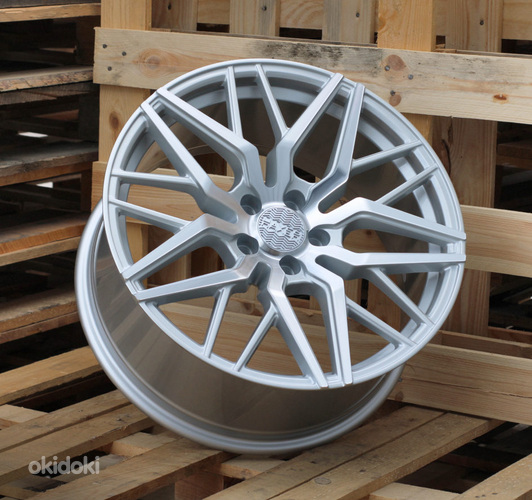 R19x8.5  5X112  ET  40  66.5  A5478  (HX035)  Polished Silver+Powder Coating (MSPC)  For HAXER  (P)  ())