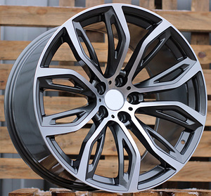 R21x11.5  5X120  ET  38  74.1  A5040  (BK510)  Grey Polished (MG)  For BMW  (K4)  (Rear+Front) (1 foto / 1)