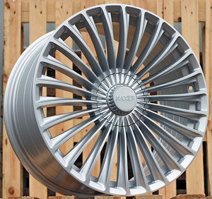 R20x8.5  5X112  ET  35  66.6  3S198  Silver Shining (SS)  For HAXER  (K4)  (HYBRID FORGED (For car Mercedes Benz)(Rear+Front)) (1 foto / 1)