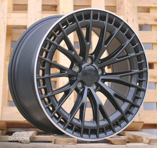 R20x8.5  5X112  ET  34.5  66.6  3S1384  Black Half Matt+Polished Lip (BLHMPL)  For MER  (K4)  (HYBRID FORGED Rear+Front)