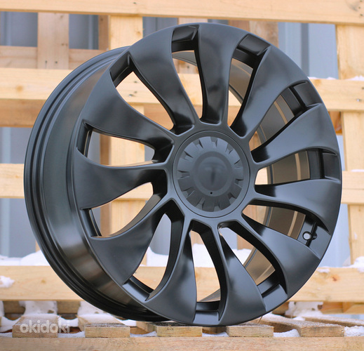R18x8.5  5X114.3  ET  38  64.1  YS214  (H3117F)  Black Half Matt (BLHM)  For TESLA  (Z3)  (HYBRID FORGED (Model 3))