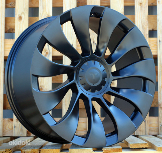R21x10.5  5X114.3  ET  48  64.1  YS214  Black Half Matt (BLHM)  For TESLA  (K4)  (HYBRID FORGED (Model Y)(Rear+Front))