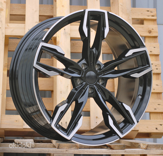 R21x8.5  5X112  ET  30  66.6  YF5718  Black Polished (MB)  For BMW  (P1)  ((X3) HYBRID FORGED Rear+Front)