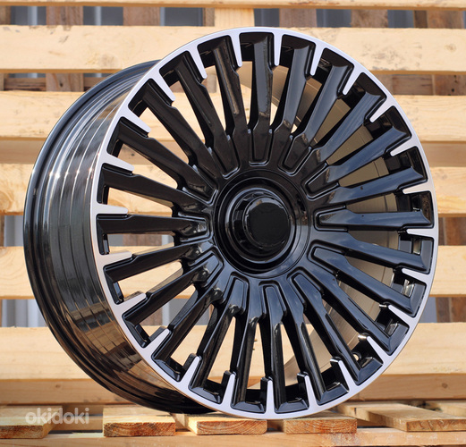 R20x8.5  5X112  ET  33  66.6  YF0425  Black Polished (MB)  For MER  (M)  (HYBRID FORGED Rear+Front)