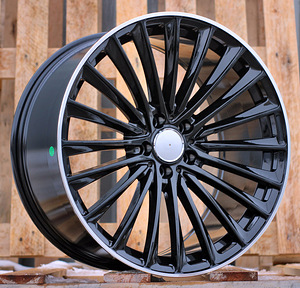 R20x8.5  5X112  ET  40  66.6  Y5909B  Black+Polished Lip (BLPL)  For MER  (K4+P)  (Rear+Front) (1 foto / 1)