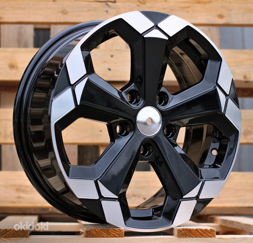 R16x6.5  5X114.3  ET  33  66.1  Y1274  Black Partial Polished (BP)  For DACIA  (L2+P+P2)  (NEw Model)