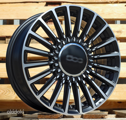 R16x6.5  4X98  ET  35  58.1  Y1210  Black Polished (MB)  For FIAT  (P)  (NEW Model 500)
