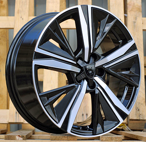 R17x7  5X108  ET  44  65.1  Y1187  (IN5668)  Black Polished (MB)  For PEUG  (K7+Z6)  (NEW Design Carved Spokes) (1 foto / 1)