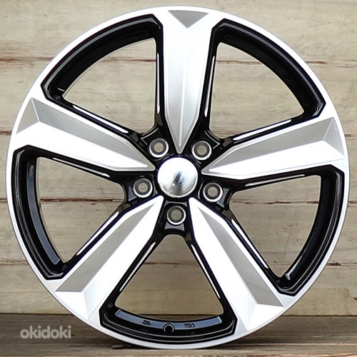R18 AUDI VW SEAT SKODA MB AMZ REW017 Black polish 18x8 5x112