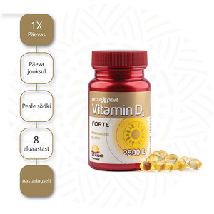 Vitamin D3 Pro Expert 2500IU FORTE N90 õlikapslid (4 foto / 4)