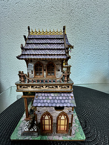 Käsitsi valmistatud miniatuurne majake valgustuse ja muusika (1 foto / 5)