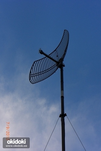 WLAN antenn 2,4Ghz 24 db, alumast 7,5m ja ruuter Bullet 2 (foto #1)