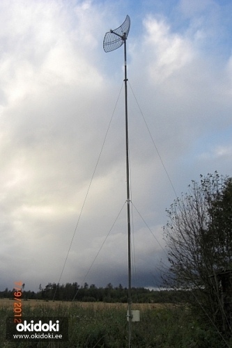 WLAN antenn 2,4Ghz 24 db, alumast 7,5m ja ruuter Bullet 2 (foto #2)