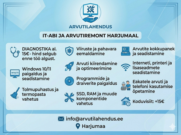 IT-abi ja arvutiremont Tallinnas