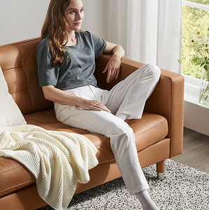 IKEA LANDSKRONA 3-местный диван-кровать — натуральная кожа (GRANN) — (6 фото из 6)