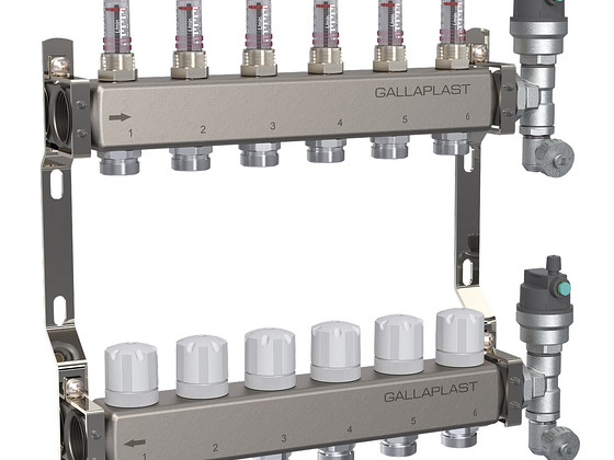 Коллектор отопления 2-16 контура из нерж. стали GallaPlast