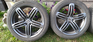Литые диски Audi 20" + шины 5x112 (7 фото из 7)