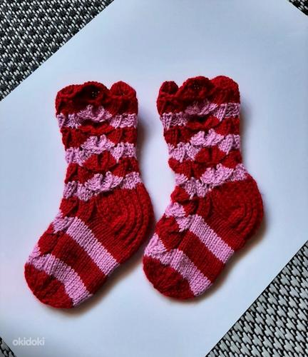 Новые кружевные носки детские 22-23 ручной работы (фото #2)