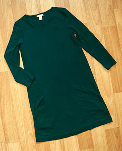 H&M tumeroheline kleit dresskleit S taskud (2 foto / 2)