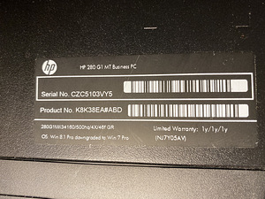 HP 280 G1 / i3-4160 3.60GHz / 4GB RAM / 500GB HDD (4 foto / 4)