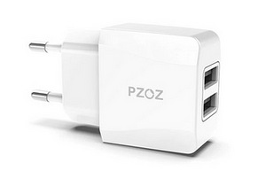 PZOZ kvaliteetne adapter laadija kahe USB pesaga (3 foto / 6)