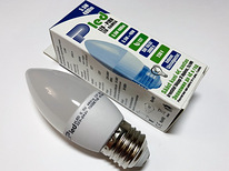 Светодиодная лампа 5,5Вт=40Вт, E27, Pled, C37, Pluvo