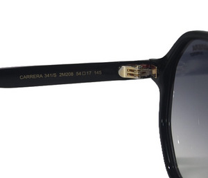 Carrera Aviator 341/s 2m208 must, kuldne Originaalid (8 foto / 10)