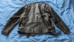 Leather biker jacket, men's / Nahast biker jope, meeste (4 foto / 4)