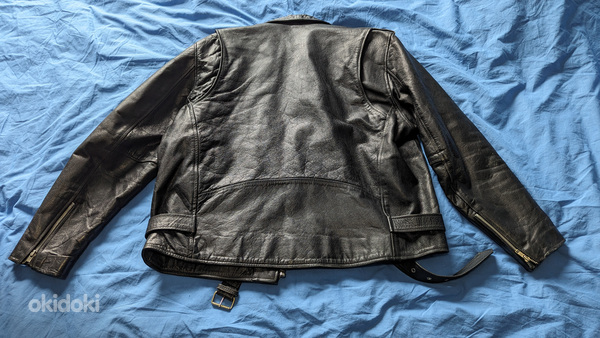 Leather biker jacket, men's / Nahast biker jope, meeste (foto #4)