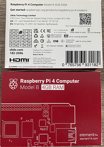 Raspberry Pi 4B, 4x 1,5 GHz, 4 GB RAM, WiFi & BT (2 foto / 2)
