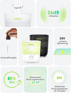 Oraimo 2,5-liitrine pealttäidetav õhuniisutaja (3 foto / 4)