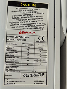 Газовый водонагреватель Camplux Matka (2 фото из 5)