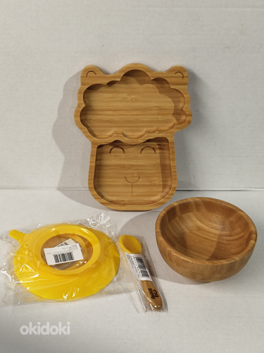 Комплект детской посуды из бамбука (фото #2)