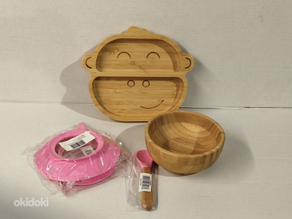 Комплект детской посуды из бамбука (фото #3)