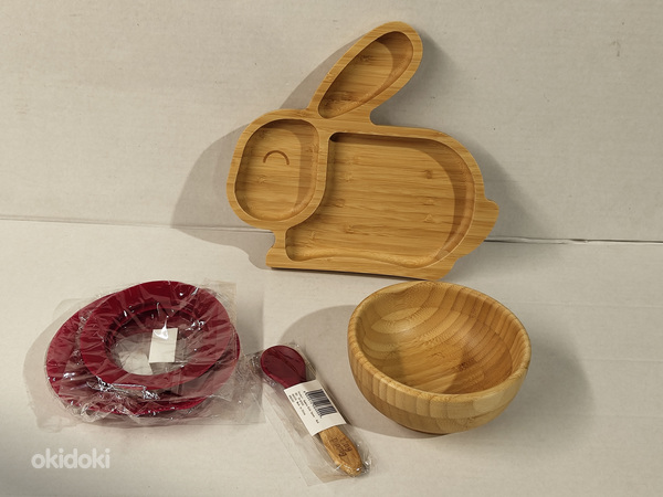 Комплект детской посуды из бамбука (фото #4)