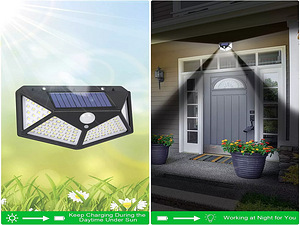 Seina LED lamp päikesepaneeliga ja liikumisanduriga, (5 foto / 6)