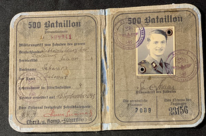 SS ohvitseri tunnistus (2 foto / 2)