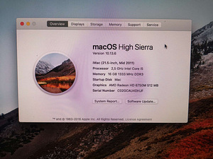 iMac 21,5-inch (Mid 2011) koos 2 klaviatuuri ja hiirega (6 foto / 7)