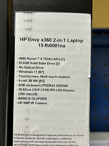 HP Envy x360, AMD Ryzen™ 5 7530U, UUS! (5 foto / 5)