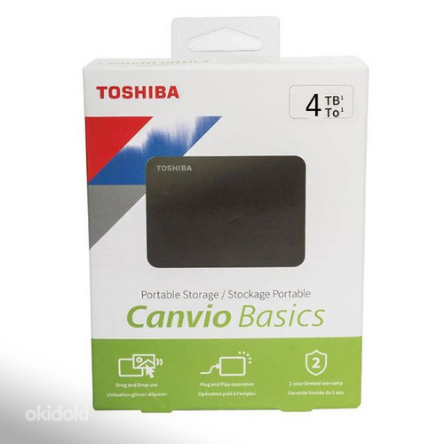 НОВЫЙ! HDD Toshiba Canvio Basics 4TB 2.5" Black HDTB540EK3CA (фото #1)