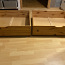 Две сосновые деревянные кровати (бельевые) ящики на колесах (фото #1)