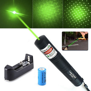 Roheline laser pointer 2in1 - aku, laadija