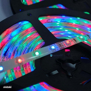 Led riba 5m, veekindel, palju värvi, 12v, puldiga (2 foto / 3)