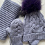 Вязанные шапка, варежки и манишка (фото #1)