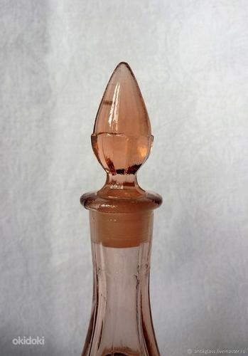 Винтажный графин для напитков из розового стекла 50-60 г (фото #1)